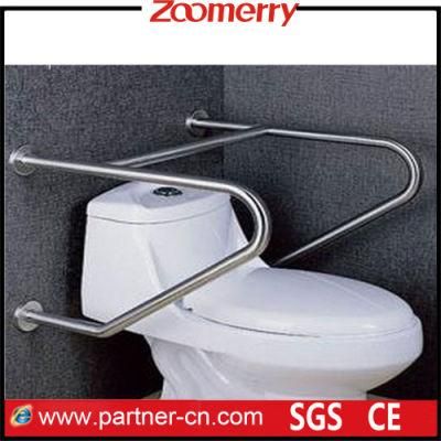 Stainless Steel 304 Wall Mounted Toilet Assist Grab Bar for Disabled