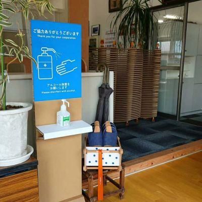 Cardboard Hand Sanitizer Bottle Display Stand with Customized Creative Design and Cheap Price