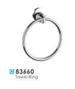 Zinc Alloy Wall Mounted Chrome Round Towel Ring