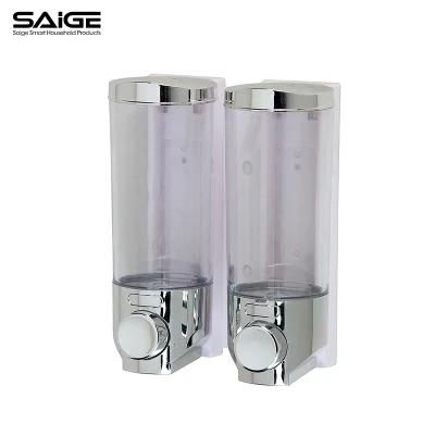 Saige 350ml*2 Hotel Wall Mounted Manual Hand Soap Dispenser