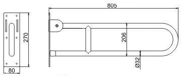 Big Sale Bnh-9035 Stainless Steel U Shaped Grab Bar Safety Handrail