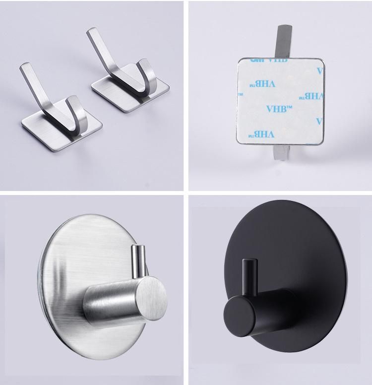 Custom Household Products Magic Glue Sticker Installation Kitchen and Bathroom Steel Stainless Steel Hooks Coat Hooks