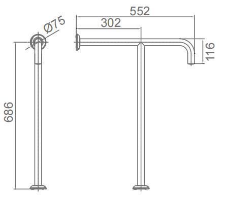 Big Sale Stainless Steel Satin Finished Safety Grab Bar