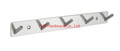 Stainless Steel Adhesive Clothes 5 Hanging Hooks