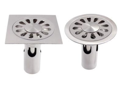 Square Form High Quality Stainless Steel 304 Pop up &amp; Normal Style Floor Drain