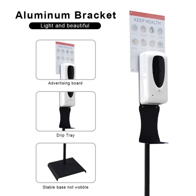 Customize Logo Electric Infrared Sensor Touchless Alcohol Gel Floor Stand Automatic Hand Sanitizer Dispenser