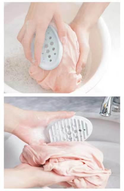 2-in-1 Silicone Soap Holder + Soft Bath Brush Soap Box for Home Travel Soap Dish Bathroom Accessories Wbb12052