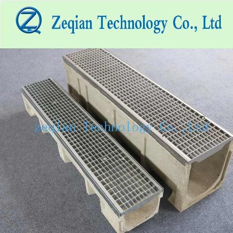 Galvanized Steel Grating Cover Polymer Resin Drainage Trench Channel for Rain Water