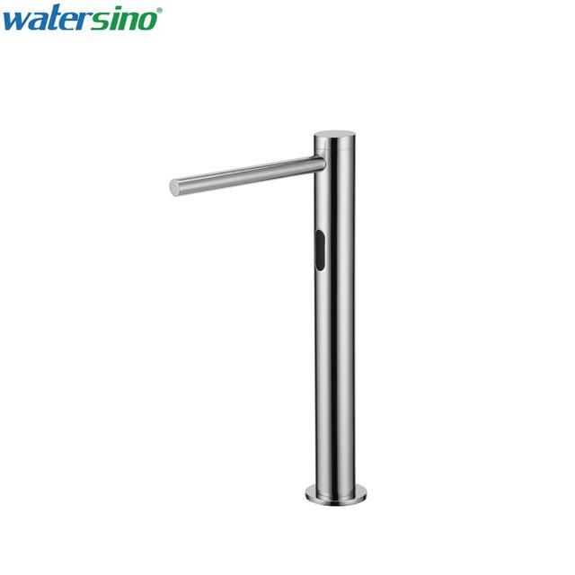 CE High Quality Chrome Brass Deck Mounted Tall Sensor Soap Dispenser