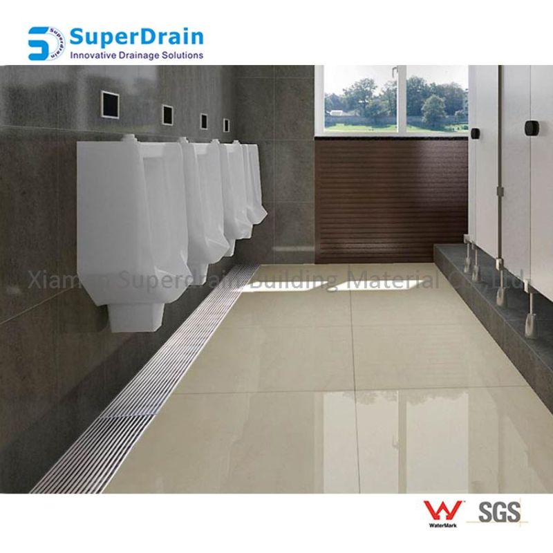Floor Drain Bathroom Shower Drain Long Drain Channel Stainless Steel Cover