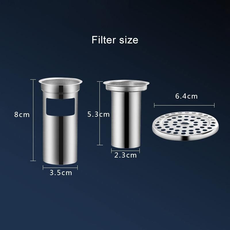 3mm Thick Bathroom Thickening 304 Stainless Steel Deep Water Seal Floor Drain Washer Dual-Use Deodorant Floor Drain