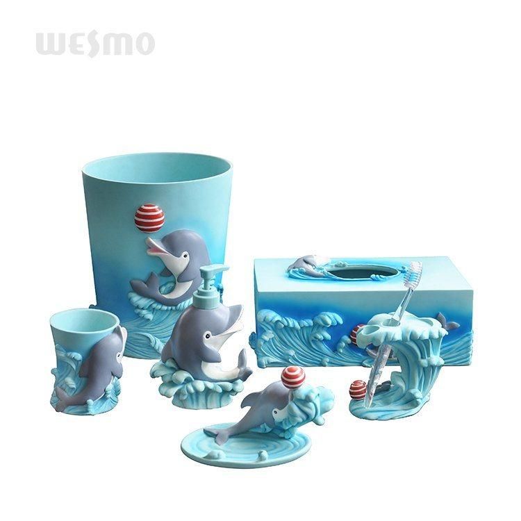 Polyresin Bathroom Sanitary Items Kid′s Bath Set