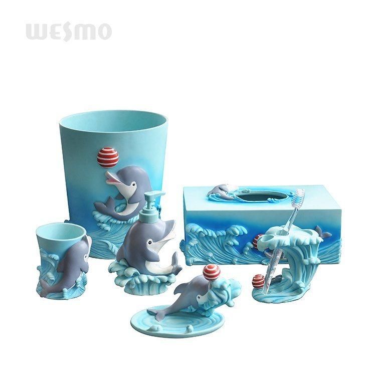 Polyresin Bathroom Sanitary Items Kid′s Bath Set