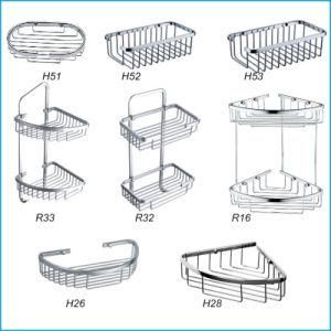 Best Sales Wall Mounted Aluminium Bathroom Corner Basket in Chrome Finish H28