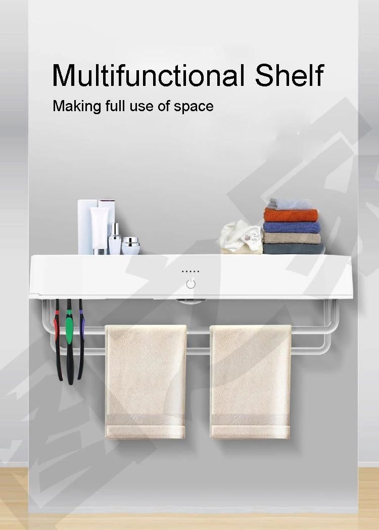 Wall Mount UV Disinfection Intelligent Heating Towel Warmer Rack