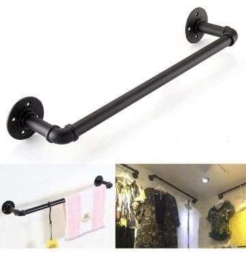 Industrial Malleable Iron Pipe Towel Bar DIY Pipe Furniture