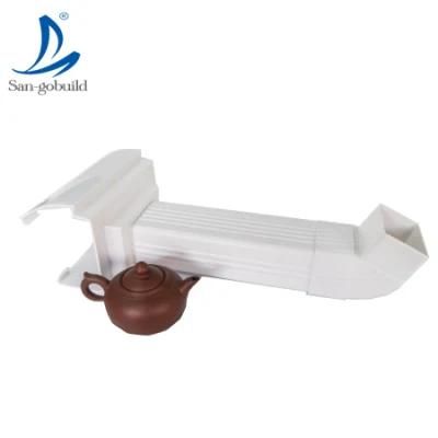 Guangzhou Manufacture 5.2&7 Inch PVC Rainwater Downspout Darin Fitting Gutter Square PVC Downpipe