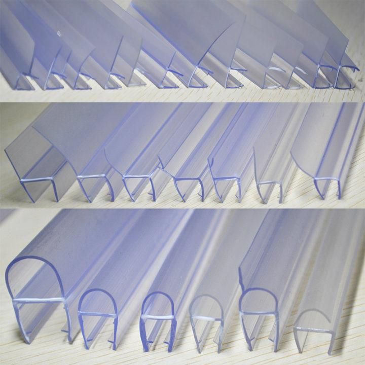 Glass Door Room Strips Plastic Shower Door Seal PVC Magnetic Bathroom Frame 8mm Glass Shower Seal