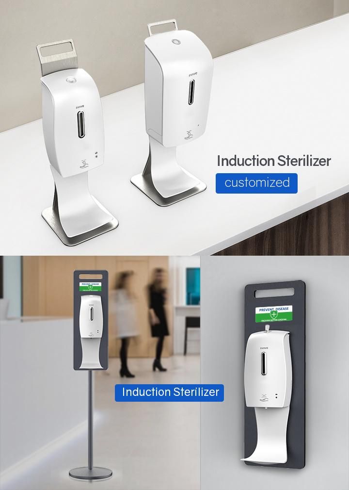 ABS Plastic Hospital Mall 600ml Automatic Hand Sanitizer Alcohol Spray Touchless Liquid Dispenser