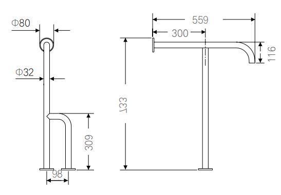 304 Stainless Steel Safety Handrail for Hospital Safety Grab Bar for Disabled Accessible Toilet