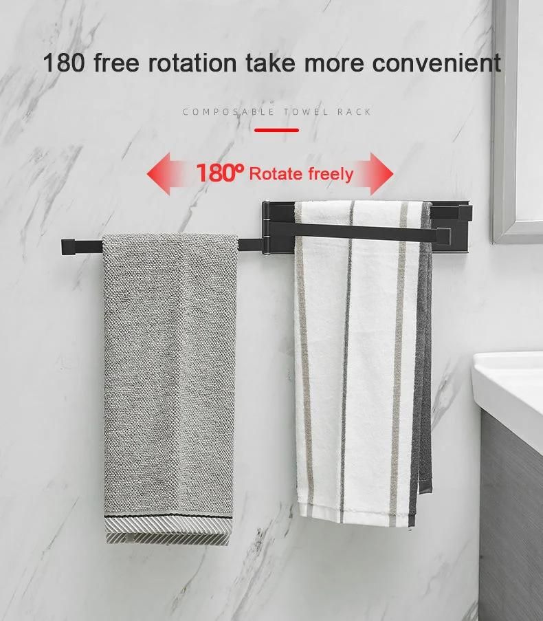3 Layer Foldable Magnetic Kitchen Bathroom Towel Holder