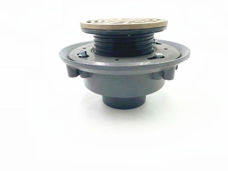 Nickel Bronze Ring& Strainer No-Hub Connection Floor Drain