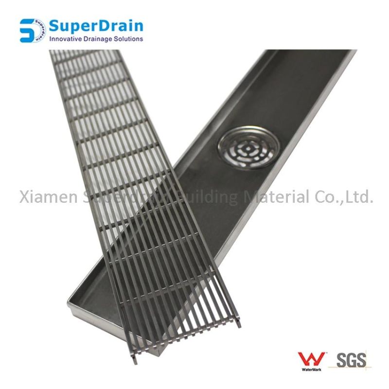 High Quality Customised Stainless Steel Heel Guard Slimline Floor Drain