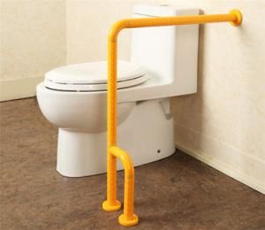 Yellow or White Nylon ABS Toilet Disabled Handrails Grab Bars