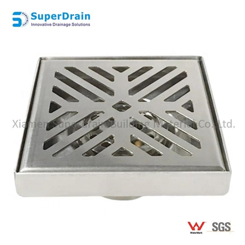 Stainless Steel Linear Shower Floor Drain Trap / Floor Siphon Grate