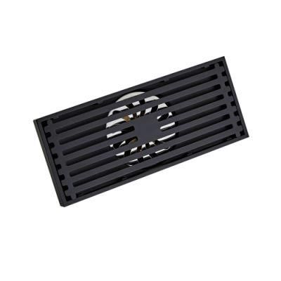 Hot Sale Black Rectangle Tile Insert Floor Drain with Anti-Odor