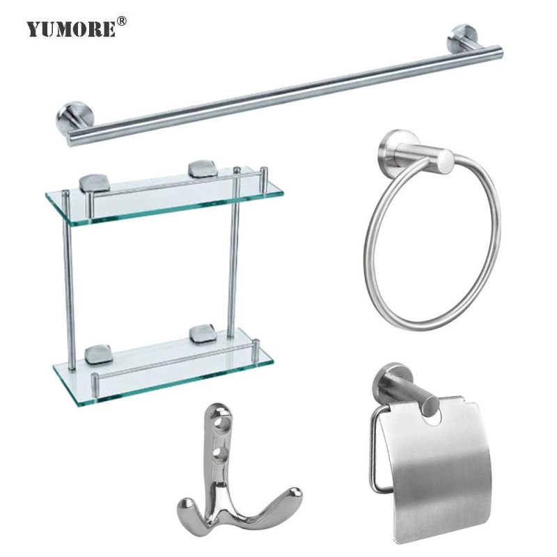 Wall Mounted Stainless Steel Hotel Shower Room Bathroom Accessories Sets