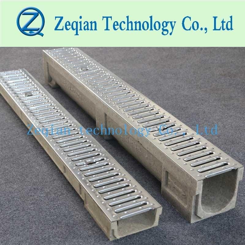 Stamping Steel Cover Steel Edge Polymer Concrete Trech Drain Channel