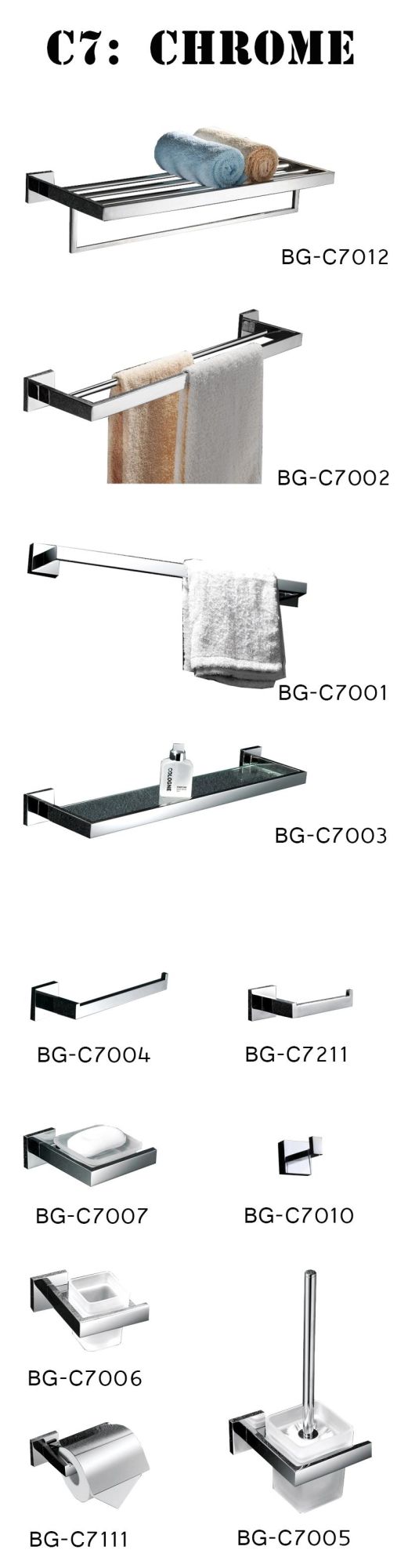 Sanitary Ware Bathroom Accessory 304SUS Paper Holder Bg-C7211L