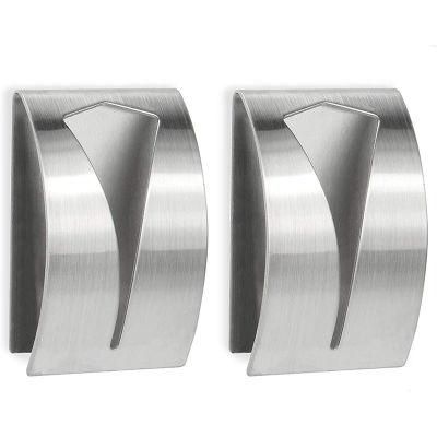 Stainless Steel Strong Self Adhesive Kitchen Tea Towel Holders - Set of 2