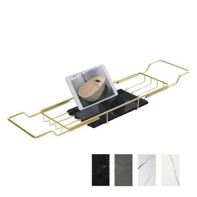 Gloden Bathtub Caddy with Rust-Proof Stainless Steel Handles for Online Business