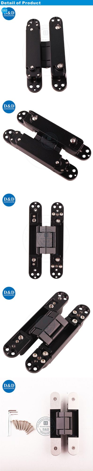 3D Adjustable Concealed Door Hinges for Wooden Door