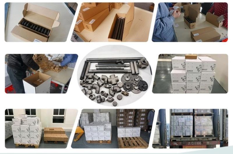 Bulk Supply Pipe and Fittings 1/2′ ′ 3/4′ ′ and 1′ ′ Black Malleable Iron Towel and Clothes Rack for Bathroom Decoration