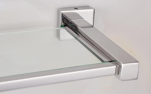 Tempered Glass Shelf Wall Mount Bathroom Shelf