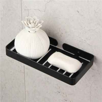 304 Stainless Steel Soap Dish for Bathroom Black&Chrome Shower Corner Shelf
