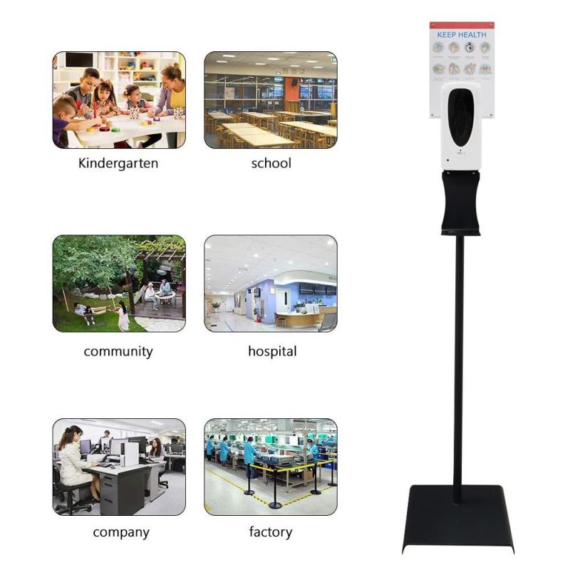Customize Logo Electric Infrared Sensor Touchless Alcohol Gel Floor Stand Automatic Hand Sanitizer Dispenser