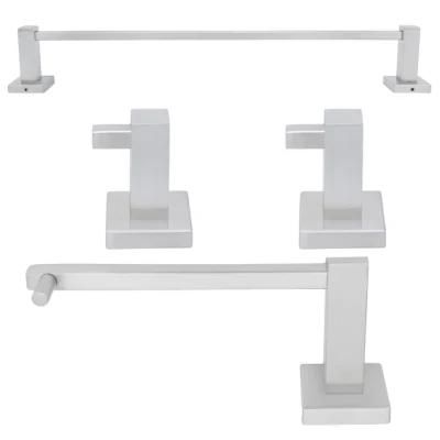 4 Pieces Bathroom Towel Bar Set Satin Stainless Steel Bathroom Hardware Set