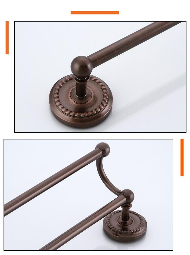 Oil Rubbed Bronze Metal Wall Mounted Whole Set Commercial Hotel Towel Rack