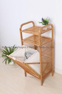 Household Modern Tilt-out Bamboo Laundry Hamper