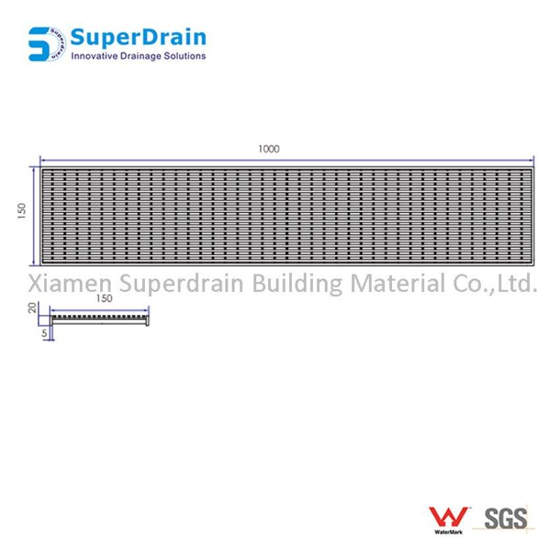 Durable SUS Linear Grating Cover for Corrosive Industry