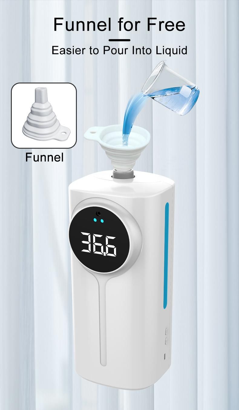 K9 PRO Dual 1200ml 2 in 1 Auto Forehead Hand Temperature Measuring Spray Dispenser Hand Soap Dispenser