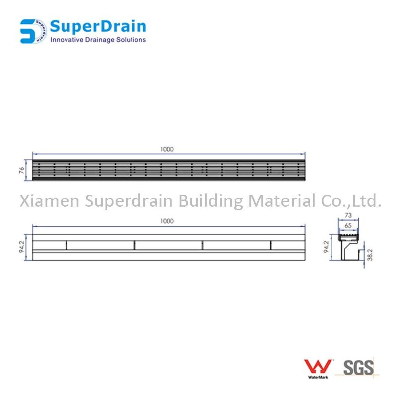 Sdrain Thresholds Invisible Drain for Balcony Against The Sliding Door