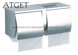 Td-8325W Stainless Steel Double Toilet Tissue Paper Holder with Ashtray