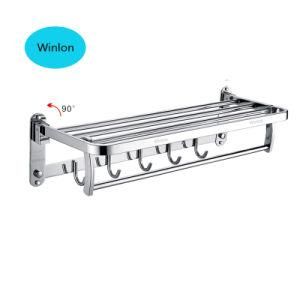 Stainless Steel Round Base Bathroom Towel Rack with Chrome Plated 24&prime; for Toilet