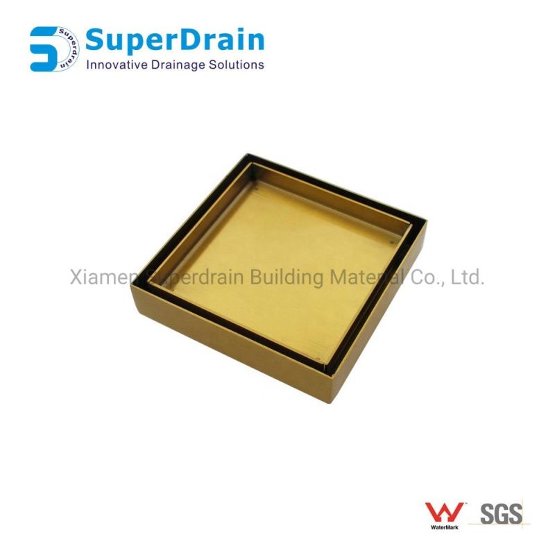 Anti-Odor Tile Insert Invisible Square Grate Stainless Steel Shower Drain