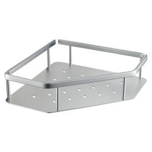 Luolin Bathroom Shower Shelf Aluminum 1 Tier Corner Rack Triangle Shelf Shower Caddy Storage Organizer, Anodized 927125-9